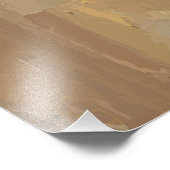 Samurai Resting Palette Knife Orange Impasto Foto Afdruk (Hoek)