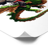 Samurai Riding Dragon Character Gaming Design Bloc Poster (Hoek)