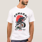 Samurai Roll en Cut Japan Sushi T-shirt (Voorkant)