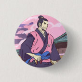 samurai ronde button 3,2 cm (Voorkant)
