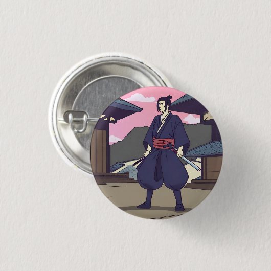 samurai ronde button 3,2 cm (Voorkant /achterkant)