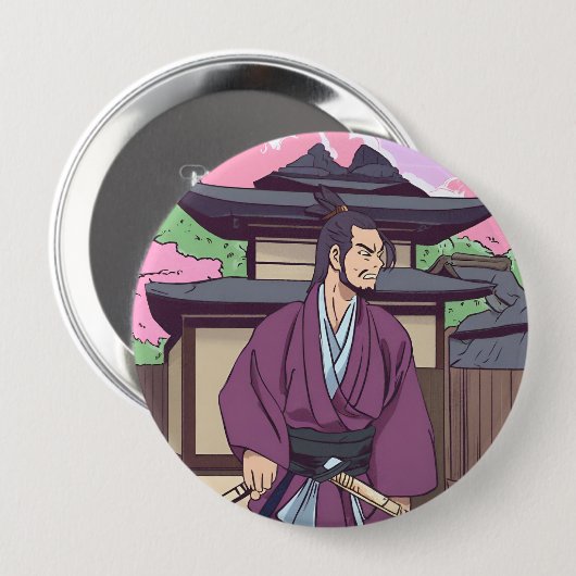 samurai ronde button 4,0 cm (Voorkant /achterkant)