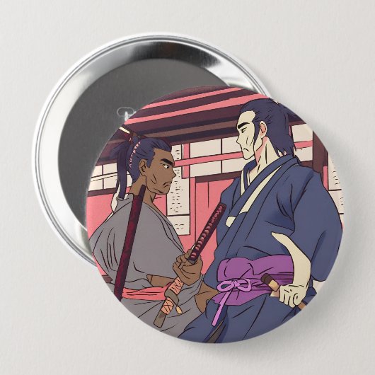 samurai ronde button 4,0 cm (Voorkant /achterkant)