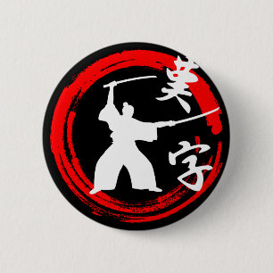 Samurai Ronde Button 5,7 Cm