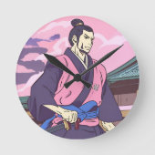 samurai ronde klok (Voorkant)