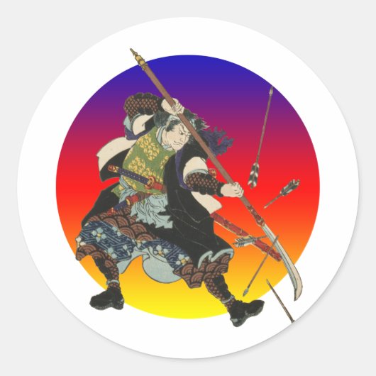  Samurai Ronde Sticker (Voorkant)