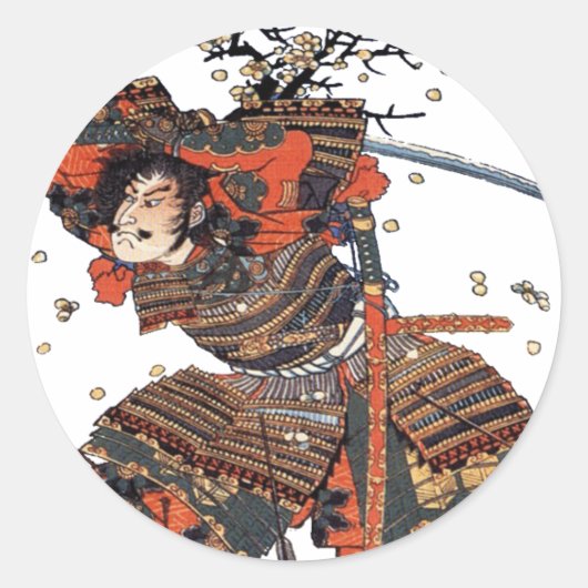 Samurai Ronde Sticker (Voorkant)