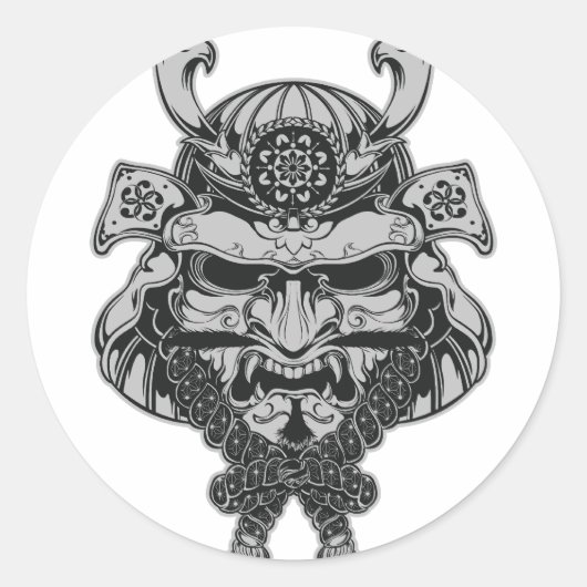 Samurai Ronde Sticker (Voorkant)
