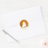 samurai ronde sticker (Envelop)