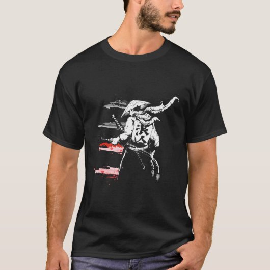 Samurai Ronin Japans Red Sun T-shirt (Voorkant)
