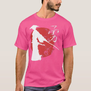 Samurai Ronin met Japans symbool van moed T-shirt