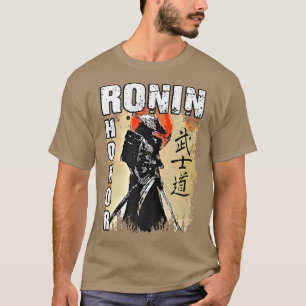 Samurai Ronin Straw Pet Warrior Sword Fighter Japa T-shirt