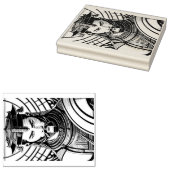 Samurai Rubberstempel (Gestempeld)