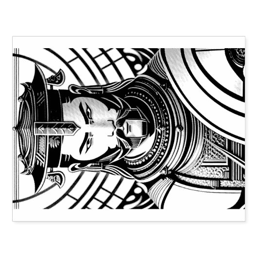 Samurai Rubberstempel (Afrduk)