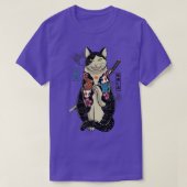 Samurai, Samurai Cat maneki neko, Cat Japan T-shirt (Design voorkant)