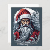 Samurai Santa Warrior Kerstkunstcadeau (Voorkant / Achterkant)