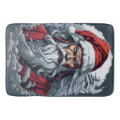Samurai Santa Warrior Kerstkunstcadeau Badmat (Voorkant)