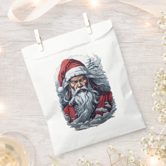 Samurai Santa Warrior Kerstkunstcadeau Bedankzakje (Geknipt)