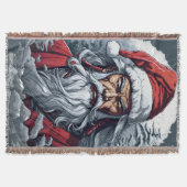 Samurai Santa Warrior Kerstkunstcadeau Deken (Voorkant)