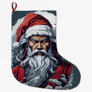 Samurai Santa Warrior Kerstkunstcadeau Grote Kerstsok