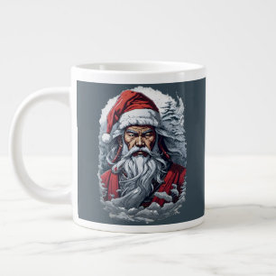 Samurai Santa Warrior Kerstkunstcadeau Grote Koffiekop
