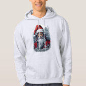 Samurai Santa Warrior Kerstkunstcadeau Hoodie (Voorkant)