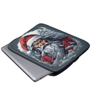 Samurai Santa Warrior Kerstkunstcadeau Laptop Sleeve