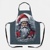 Samurai Santa Warrior Kerstkunstcadeau Schort (Voorkant)