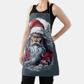Samurai Santa Warrior Kerstkunstcadeau Schort (Insitu)