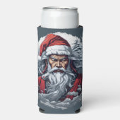 Samurai Santa Warrior Kerstkunstcadeau Seltzer Blikjeskoeler (Seltzer Voorkant)