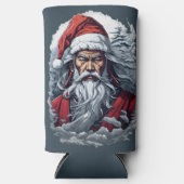 Samurai Santa Warrior Kerstkunstcadeau Seltzer Blikjeskoeler (Voorkant)