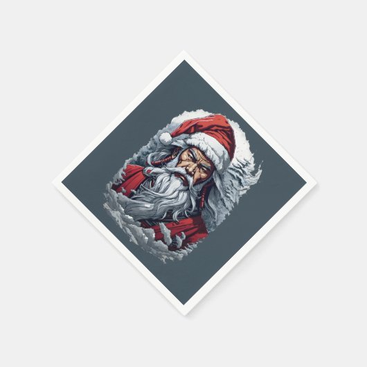 Samurai Santa Warrior Kerstkunstcadeau Servet (Hoek)