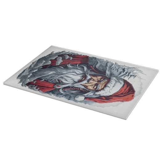 Samurai Santa Warrior Kerstkunstcadeau Snijplank (Hoek)