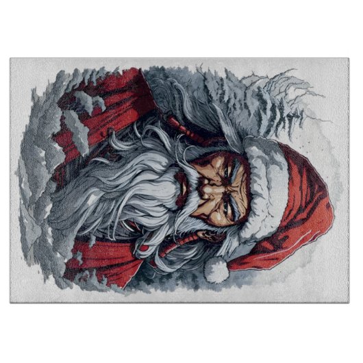 Samurai Santa Warrior Kerstkunstcadeau Snijplank (Voorkant)