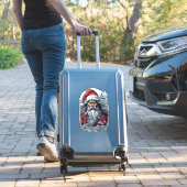 Samurai Santa Warrior Kerstkunstcadeau Sticker (Koffer Insitu)