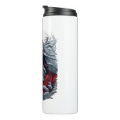 Samurai Santa Warrior Kerstkunstcadeau Thermosbeker (Geroteerd rechts)