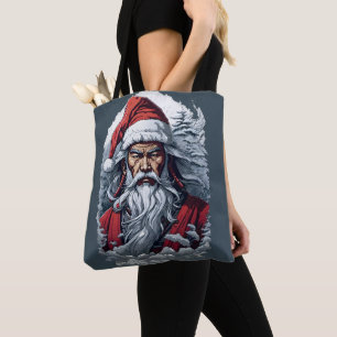 Samurai Santa Warrior Kerstkunstcadeau Tote Bag