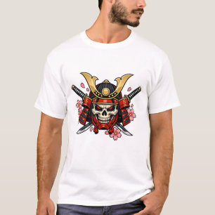 Samurai Schedel Krijger Design – Japanse Katana T-shirt