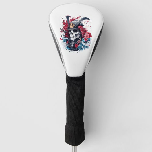 Samurai Schedel Krijger Golfheadcover (Voorkant)