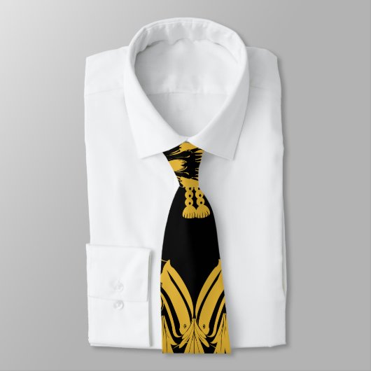 samurai schedel Zwarte gouden Stropdassen (Gebonden)