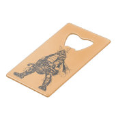 Samurai Schutter Creditkaart Flessenopener (Achterkant Gekanteld)