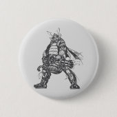 Samurai Schutter Ronde Button 5,7 Cm (Voorkant)