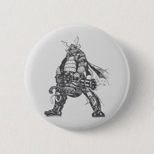 Samurai Schutter Ronde Button 5,7 Cm