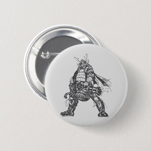Samurai Schutter Ronde Button 5,7 Cm (Voorkant /achterkant)