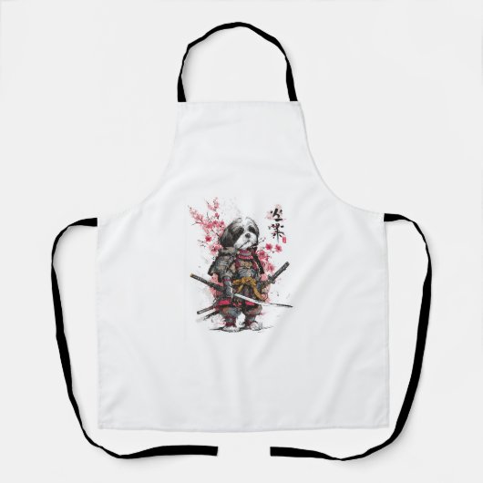 Samurai Shih Tzu � Epische Oorlogshond Schort (Voorkant)