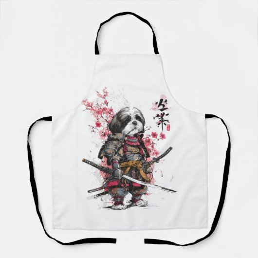 Samurai Shih Tzu � Epische Oorlogshond Schort (Voorkant)