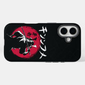 Samurai Silhouet met Katana en de Rijzende Zon Case-Mate iPhone Case (Achterkant (horizontaal))