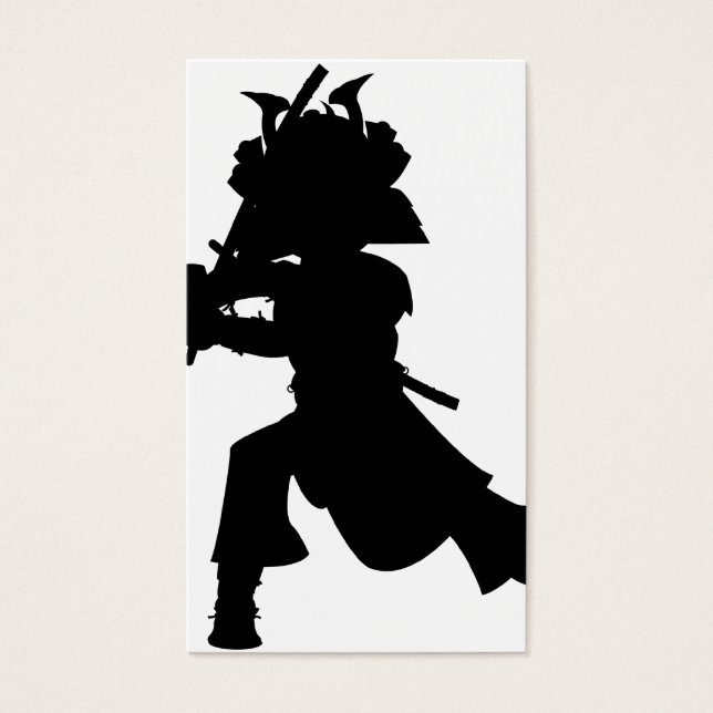 Samurai Silhouette Bladwijzer Visitekaartjes (Voorkant)