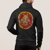 Samurai Silhouette - Japanse Krijger Citaten Hoodie (Achterkant)