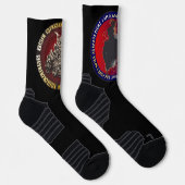 Samurai Silhouette - Japanse Krijger Citaten Sokken (Rechts)